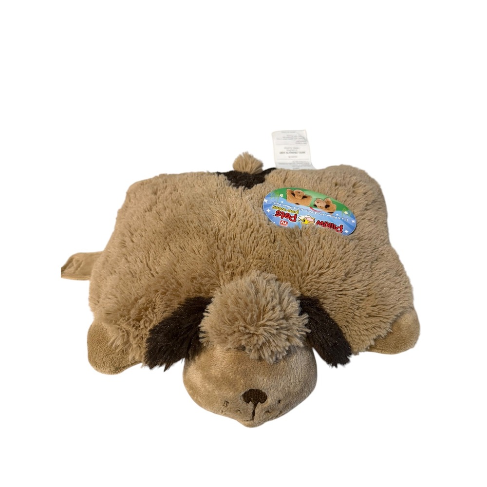 Pillow Pets Pee-Wees Tan Brown Dog Plush Stuffed Animal Travel Pillow 11 inch